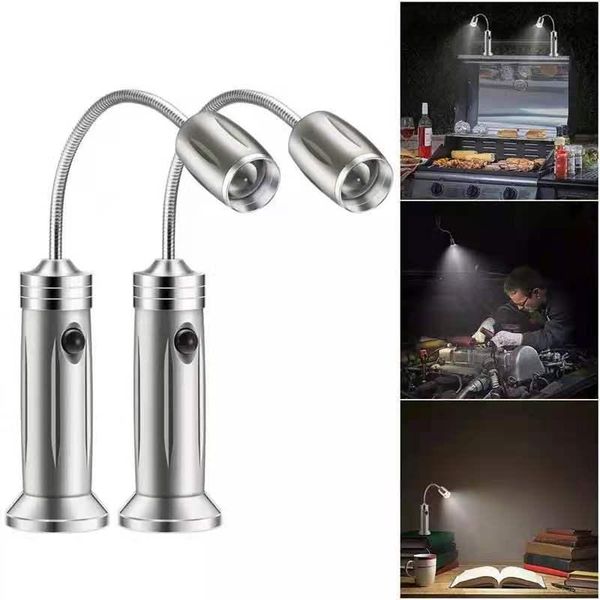 

emergency lights rechargeable led bendable work light barbecue 3 lighting modes zoom waterproof camping with tail magnet