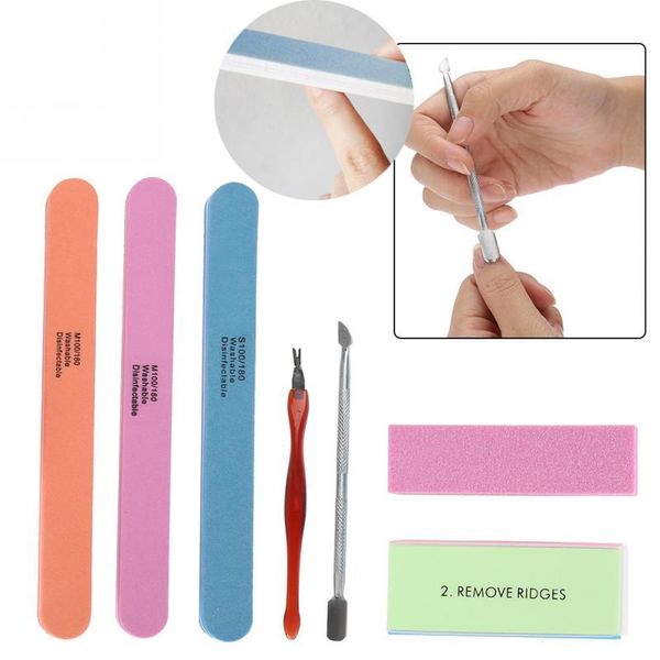 

nail art kits tmishion manicure set polisher files buffer kit cuticle pusher fork sanding block file caretool