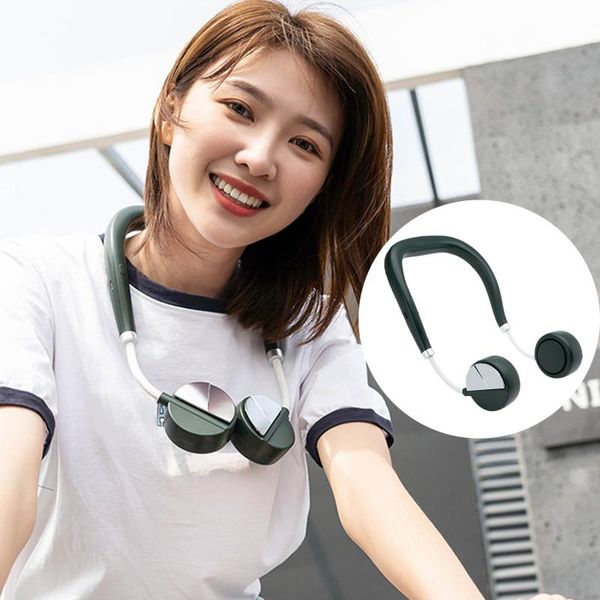

hands portable neck fan usb rechargeable sports hanging for outdoor travel electric fans