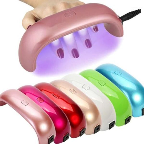 

mini 9w nail dryer machine portable 3 led uv manicure tool nails art usb cable home use lamp for drying accessories dryers1