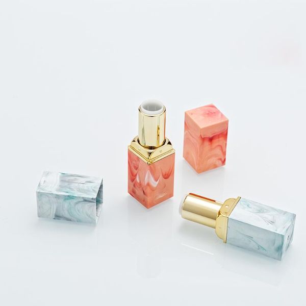 

storage bottles & jars 100pcs marble pattern homemade empty lipstick tubes diy lip gloss containers travel cosmetic refillable bottle