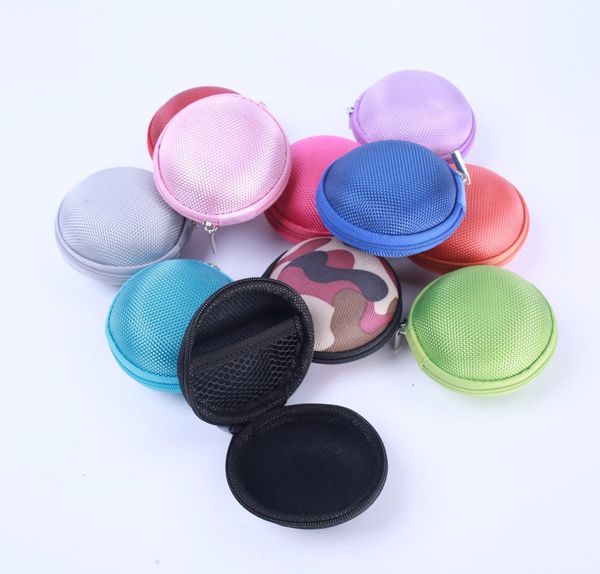 

small circle coin bag mini round coin candy color wallet card holders casual earphone wholesale, Red;black