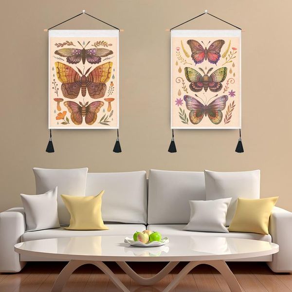 

tapestries retro dream butterfly cross-border home wall cloth background hanging picture tapestry decorative blanket