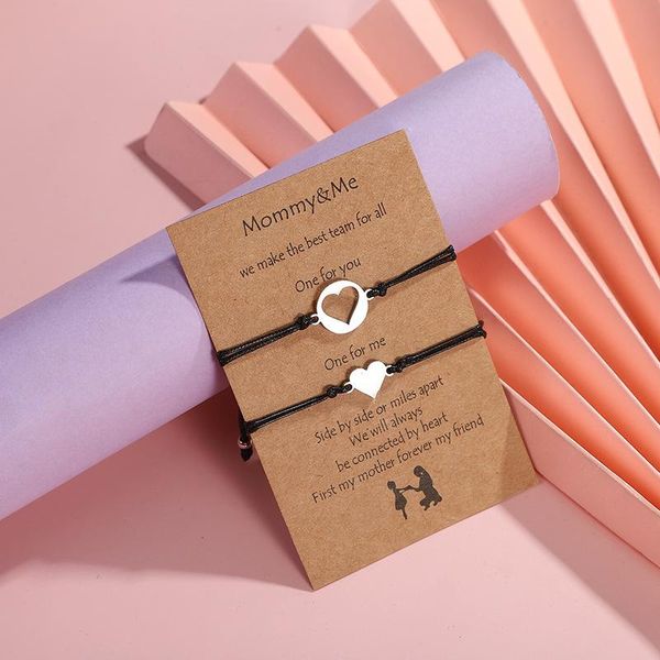 

charm bracelets 2021 stainless steel bracelet retro butterfly jewelry parent-child hollow heart-shaped mother day gift, Golden;silver