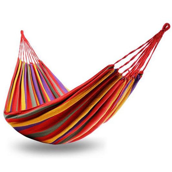 

portable hammock, family travel camping swing canvas stripe bed, size 190 x 80 cm outdoor pads
