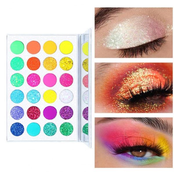 

eye shadow long lasting bright color comestic warm tone palette matte texture 24 colors for girl makeup