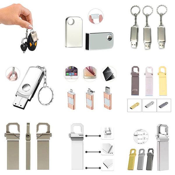 

computer cables & connectors key chain usb 2.0 flash drive metal pen 32gb-2tb 32gb 16gb 8gb pendrive waterproof stick memory unidad