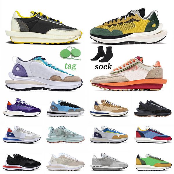 

fashion designer dark iris running shoes ldv waffle bright citron game royal sesame blue void undercover maroon pure platinum womens mens sn, White;red