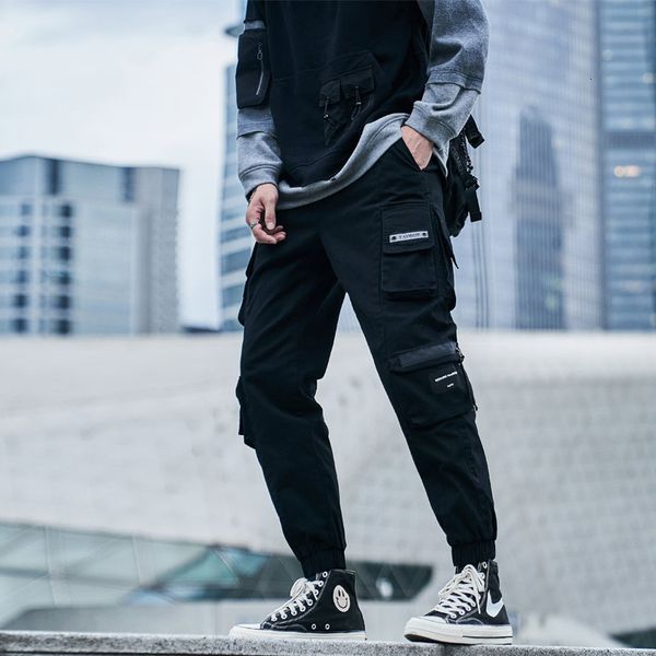 

pant darkly style men cargo casual streetwear harem pant autumn hip hop mens jogger pants youth male trousers 3xl, Black