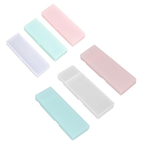 

pencil cases 3 pcs creative clear pink/green case button lock design pouch kits
