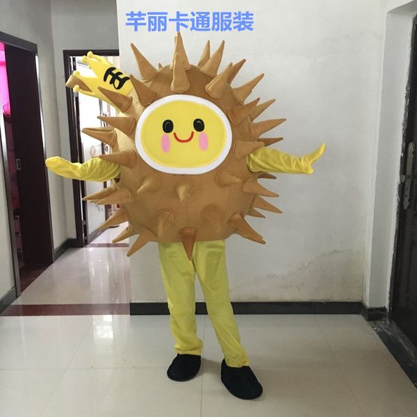 

mascot costumes fruit theme cartoon durian mascot costume suits party game dress outfits clothing advertising carnival christmas events, Red;yellow