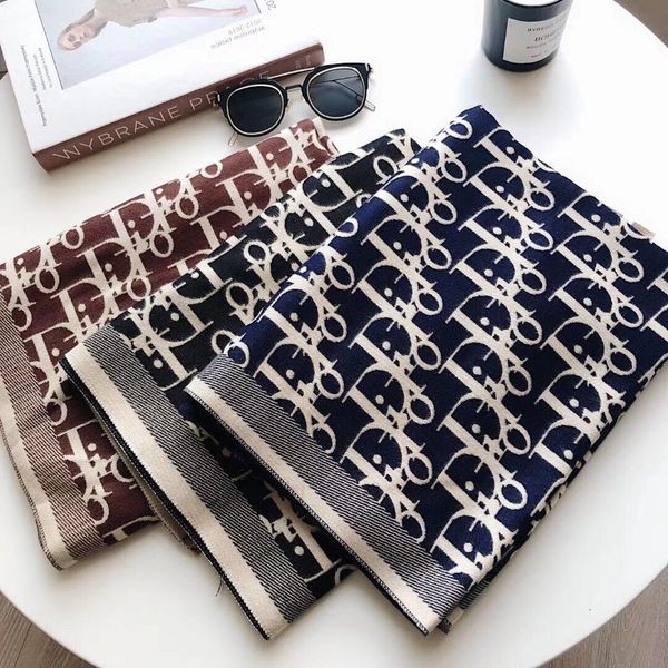 

new cashmere women's warm long thickened scarf shawl with brushed scarf, Blue;gray