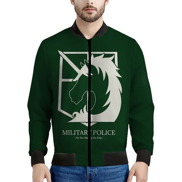 

attack on giant white horse pattern men s baseball jacket high-quality comfortable fashionable travel sports party commute, Black;brown