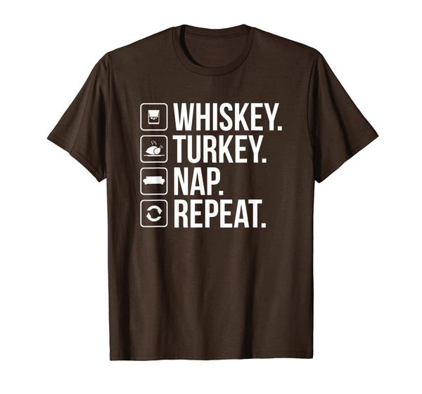 

Whiskey Turkey Nap Repeat Funny Thanksgiving Drinking T-Shirt, Mainly pictures