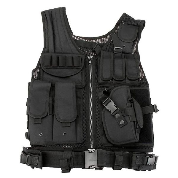 

men's vests tactical combat vest clothing for men, Black;white