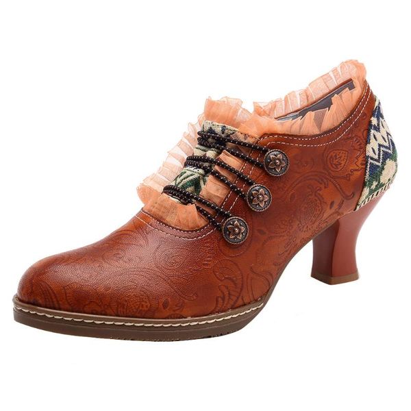 

boots embroider handmade splicing pattern women spanish style button dance ankle for ladies shoes zapatos de mujer, Black