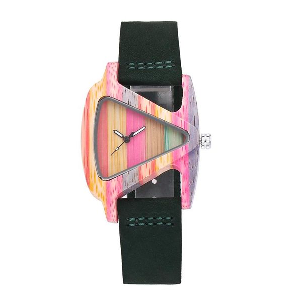 

wristwatches creative square bamboo wooden dial mens womens watch fashion leisure unisex, Slivery;brown