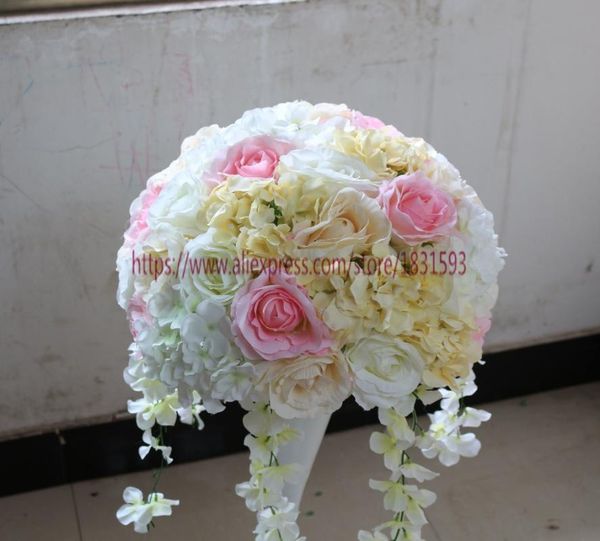 

10pcs/lot wedding road lead ball artificial flowers decorations table centerpiece decoration flower 30cm tongfeng decorative & wreaths