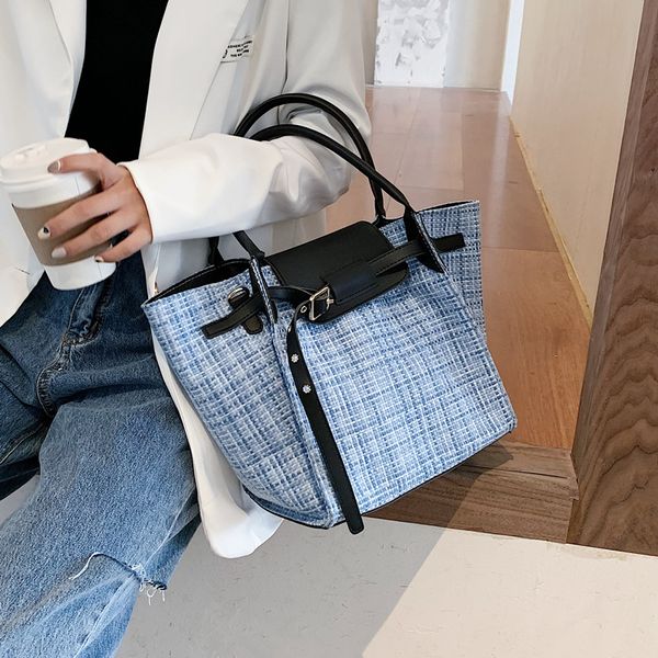 

simple large capacity women's bag 2021 trendy canvas wings handbag shoulder bags cross body striped portable tote handbags