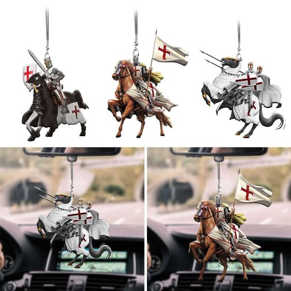 

interior decorations car knight riding horse hanging ornament pendants suitable for automotive mirror door window decor