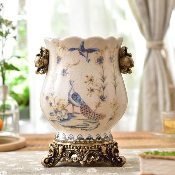 

ceramic crafts vases creative home model room floral decorations