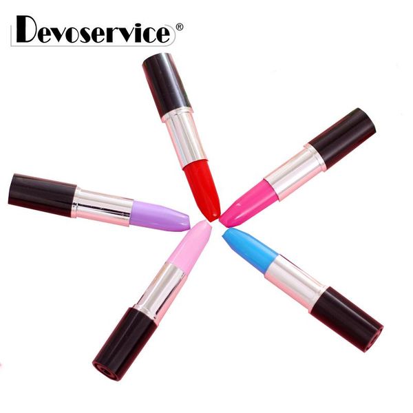 

1pcs cute lipstick shape ballpoint pen lovely makeup molding student stationery ink blue bold point 0.7mm office school supplies pens, Blue;orange