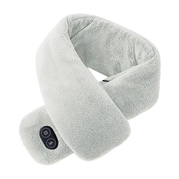 

scarves heated neck wrap winter outdoor electric heating dad knitted warm keep warmer men women scarf, Blue;gray