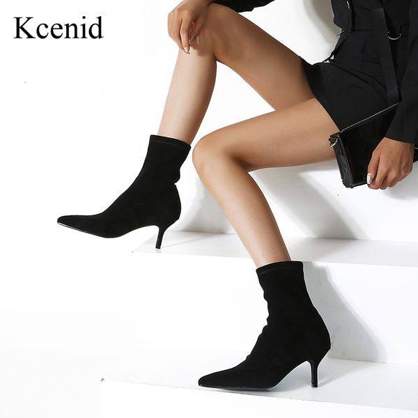 

sandals sock boots stretch shoes high heels for women fashion 2021 spring autumn ankle booties female black iba8