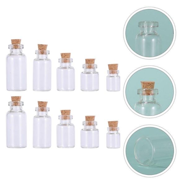 

storage bottles & jars 25pcs multi-functional small drifting mini glass bottle (white)