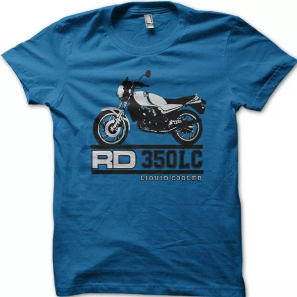 

rd350 liquid cooled yamaha motorcycle biker retro vintage printed t-shirt 9045, White;black
