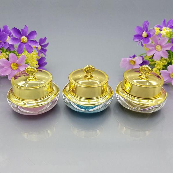 

storage bottles & jars 10g crown shape plastic refillable pot makeup jar travel face cream lotion cosmetic container fashion