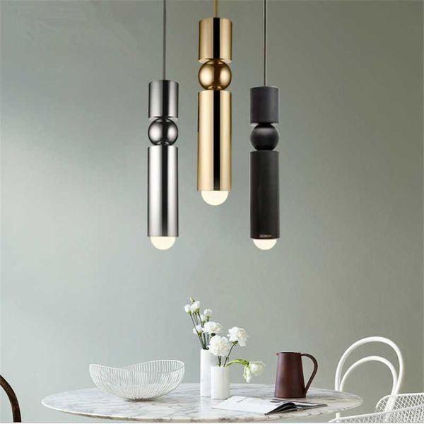 

pendant lamps sanbugm nordic modern lights plated gold silver iron creative hanging lamp dining living room bedroom balcony light