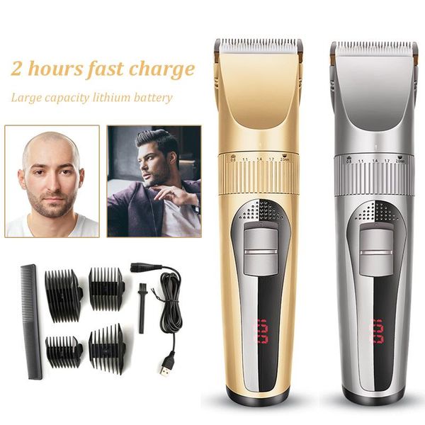 

hair clippers clipper universal digital display electric usb rechargeable shaving head fader salon professional