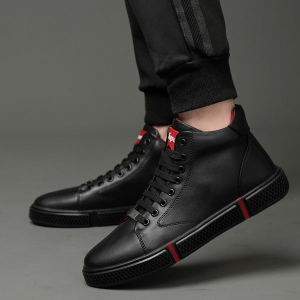 

men's shoes high cotton plush korean fashion casual board