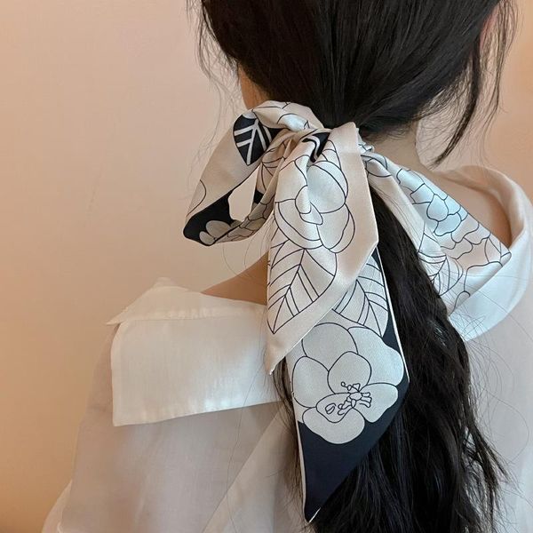 

hair clips & barrettes 2021 french summer retro classic sweet cute bohemia black white narrow long camellia headband for women birthday part, Golden;silver