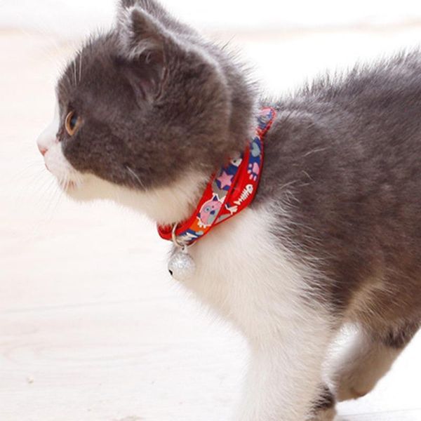 

cat collars & leads bell collar for dog adjustable print with small cats kitten puppy accessories animal goods pet supplies