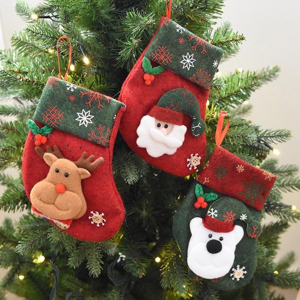 

christmas decorations plush elderly snowman elk socks gift bag ornament pendant