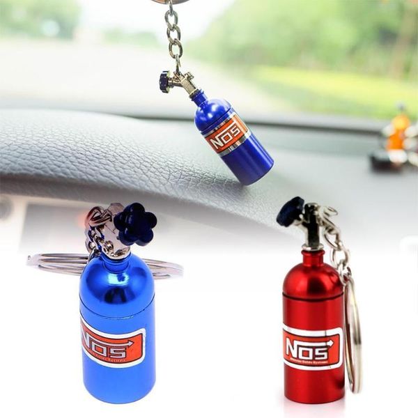 

keychains vehicle turbocharger nos turbo nitrogen bottle metal ring chain car key pendant unique holder holders keyring keychain jewe w3h5, Silver