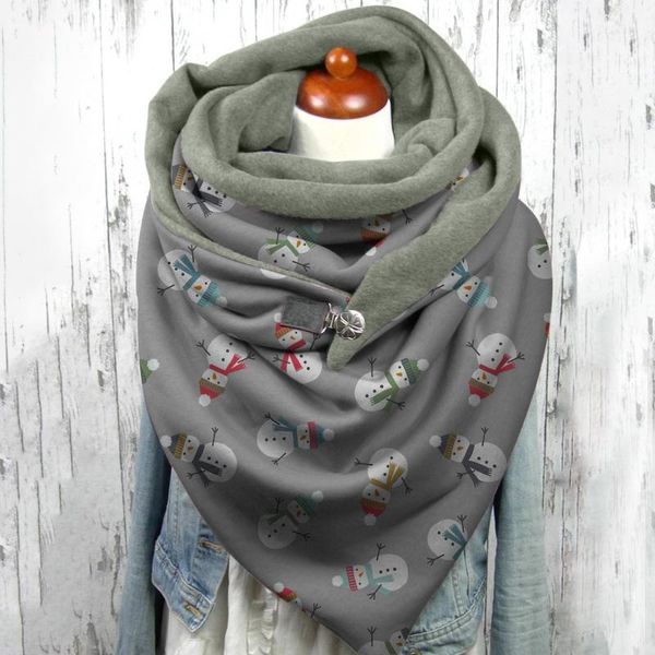 

scarves 2021 fashion women printing button soft wrap casual warm cashmere shawls scarf plain foulard femme winter, Blue;gray