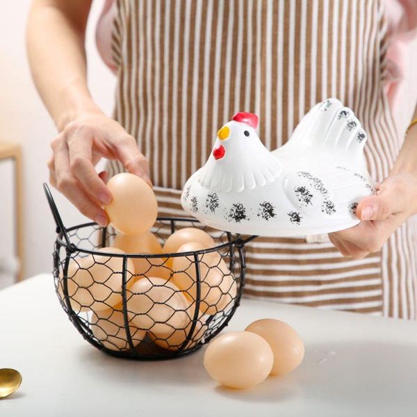 

storage baskets ceramic egg organizer basket fruit container kitchen