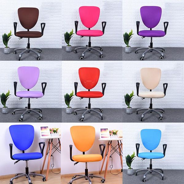 

chair covers simplicity solid color office computer cover antifouling elastic armchair durable polyester anti-dust seat