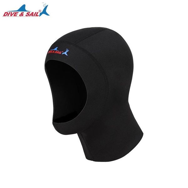 

swimming caps 3mm neoprene scuba diving cap with shoulder snorkeling equipment hat hood neck cover winter swim warm wetsuit protect hair ear