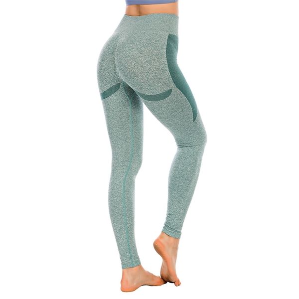 

smiling face lulu the same sport naked hip lifting fitness capris elastic tight high waist yoga pants, Black