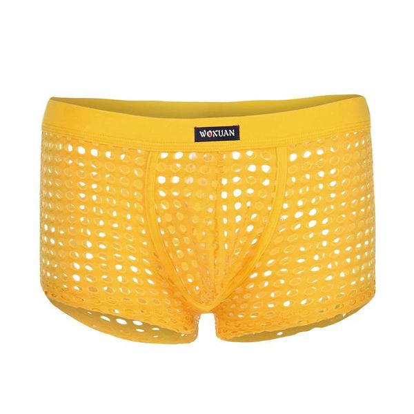 

underpants 1pcs 2021 hollow out gay men low-rise boxers shorts breathable cuecas man underwear boxer men's panties, Black;white