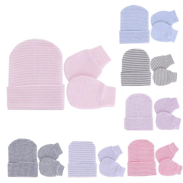 

caps & hats autumn winter baby hat and gloves 2-piece suit born hood knitted elastic warm small tire cap accessories, Yellow