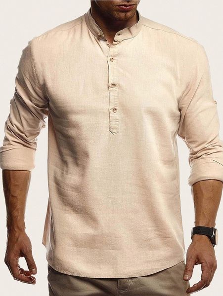 

men solid half button shirt 78ga#, White;black