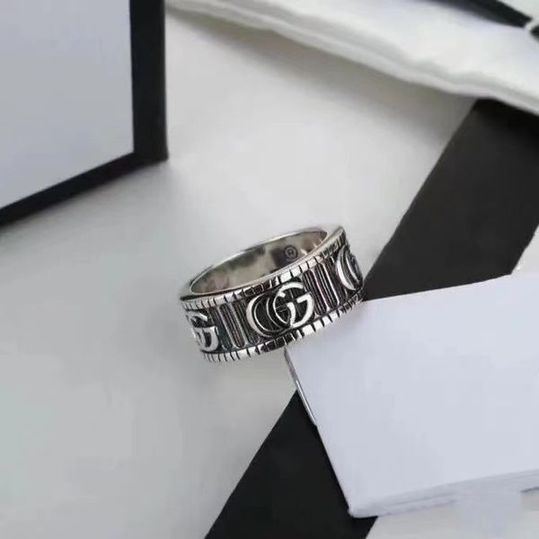 

double stripe s925 ring men's and women's lovers' fashion gift, Silver