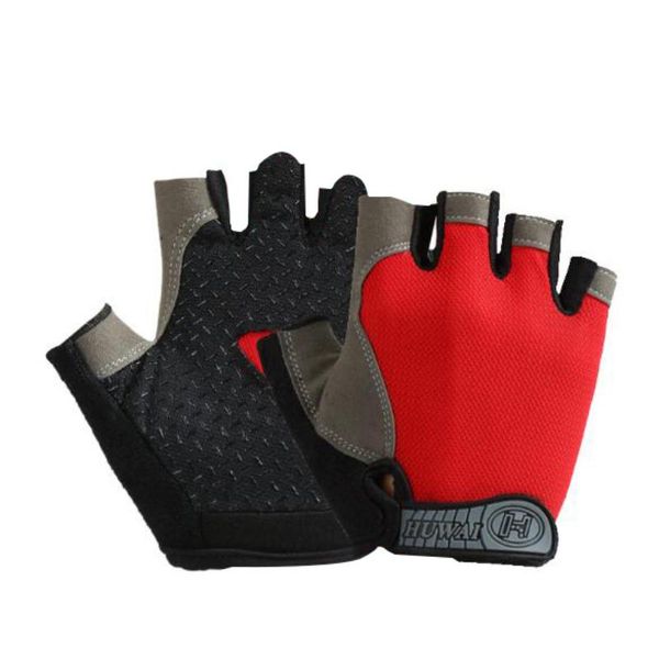 

cycling half-finger gloves anti slip outdoor sport breathable mesh fabric bicycle accessories for men women, Black