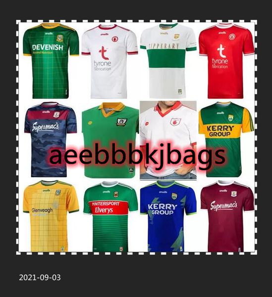 

2021 gaa rugby jerseys kerry tyrone mayo cork meath galway dublin ath cliath gaillimh tipperary ciobraio arann shirts new, Black;gray