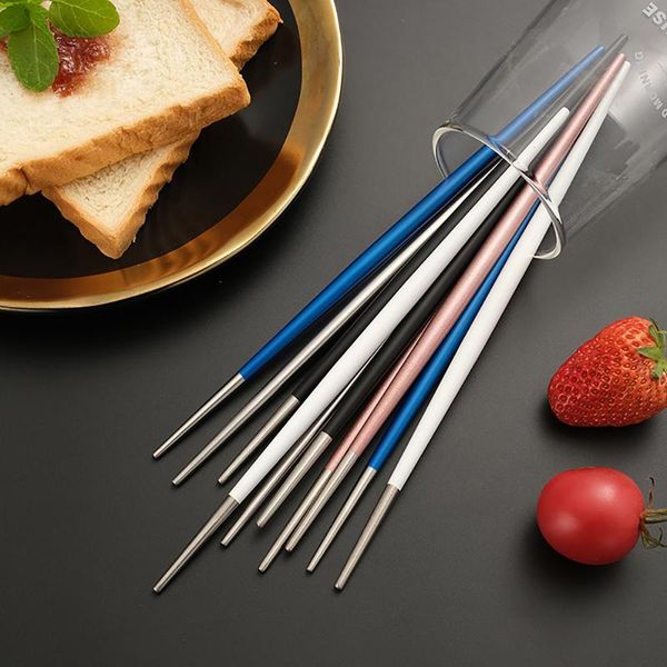 

chopsticks 1 pair japanese alloy non-slip sushi sticks chinese gift reusable tableware dinning chopstick